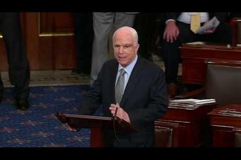 Us Senate Narrowly Votes To Proceed On Healthcare With Boost From John Mccain The Straits Times 1871