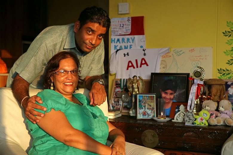 Mr Jaidipsinh Jhala and his wife Karen (far left) lost their daughter Sonia, 12, in the quake. The Sunday Times recalls the deadly event in an online special (left).