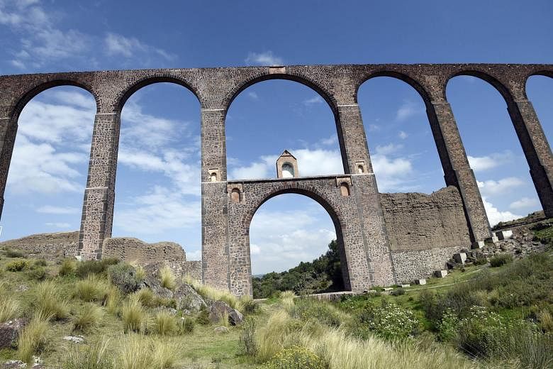 The aqueduct spans 45km and was designed by a Franciscan friar in the 16th century.