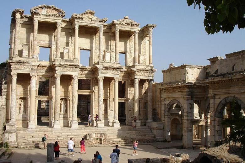 The Library of Celsus is one of the monuments from the Roman imperial period.