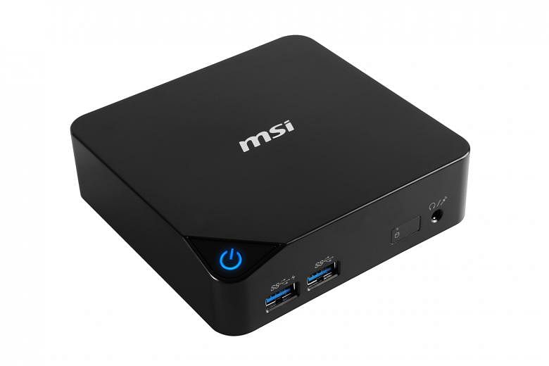 The Cubi is not short on connectivity options. At the front are two USB 3.0 ports and an audio jack. At the back are two extra USB 3.0 ports, together with an HDMI and Mini DisplayPort.
