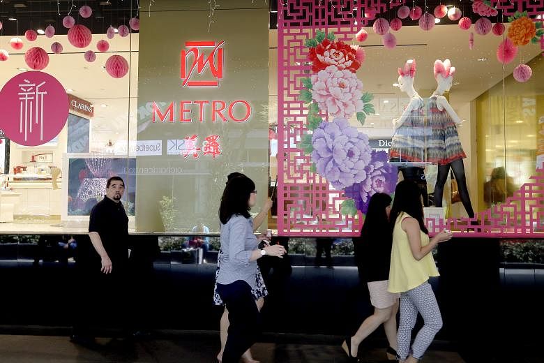 Metro's Centrepoint store (left) commenced operations in the third quarter of the financial year ended March 31. It has driven the higher turnover experienced by the group's retail division.