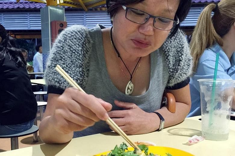 This picture of Ms Sylvia Lim enjoying oyster omelette at Fengshan hawker centre, with the comment "The taste of Fengshan - heavenly!" and the hashtag "#reasontowin", fuelled speculation that she could be contesting Fengshan SMC.