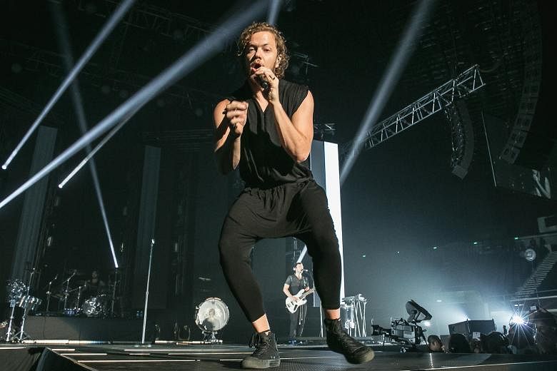 Imagine Dragons Dan Reynolds' raspy vocals and stage presence helped to rev up the crowd.