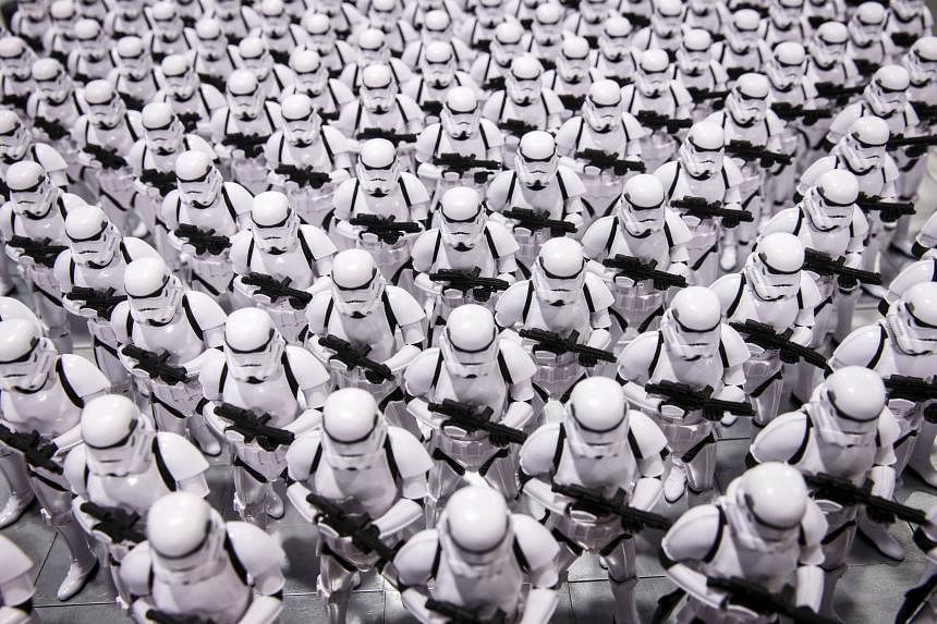 Stormtrooper figures on display this month at the D23 Expo 2015 in Anaheim, California.