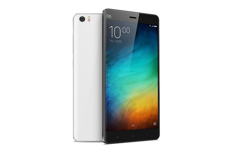 The Mi Note's glass and metal body has a curved rear and thin body.
