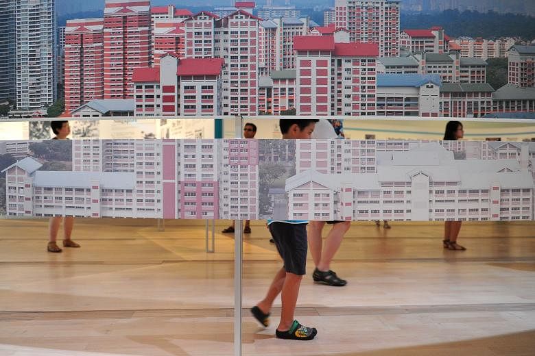 The exhibition gives visitors a taste of Singapore through themes based on the different sections of The Straits Times. The "Home" section features reports on housing, education, transport, defence, health and environment issues, among other topics. 