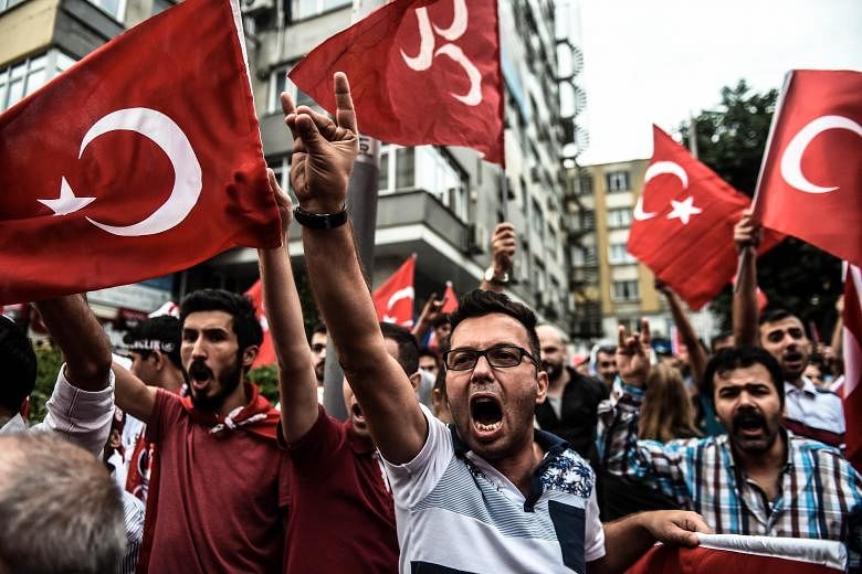Turkish nationalists demonstrating against the Kurdistan Workers' Party in Istanbul on Tuesday.