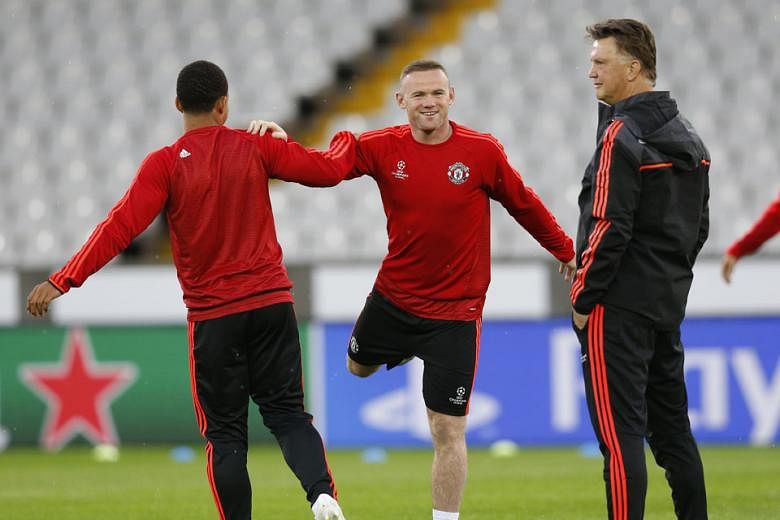 Louis van Gaal, with Memphis Depay (left) and Wayne Rooney, has seen his team enjoy a big percentage of possession in games but their forward play has not caught the eye with any convincing display of fluidity or imagination. Still, the manager has a