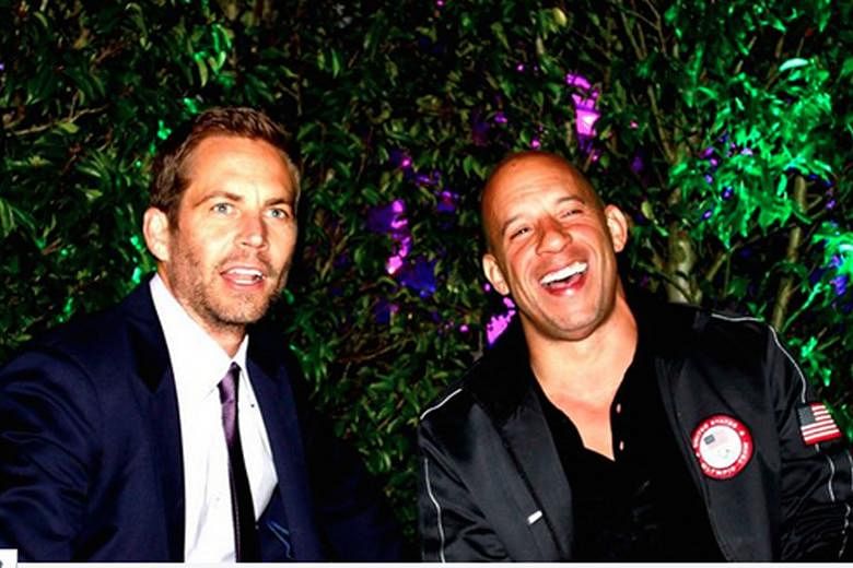 Actor Vin Diesel's (right) tribute to his Fast And Furious co-star Paul Walker (left) got a record-breaking 7.8 million likes.