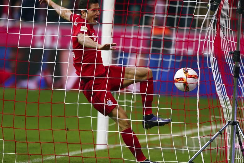 Robert Lewandowski, scoring a goal against his old club Borussia Dortmund, continues his rich vein of form, with his double on Sunday extending his goal haul to 12 from the striker's last four matches.