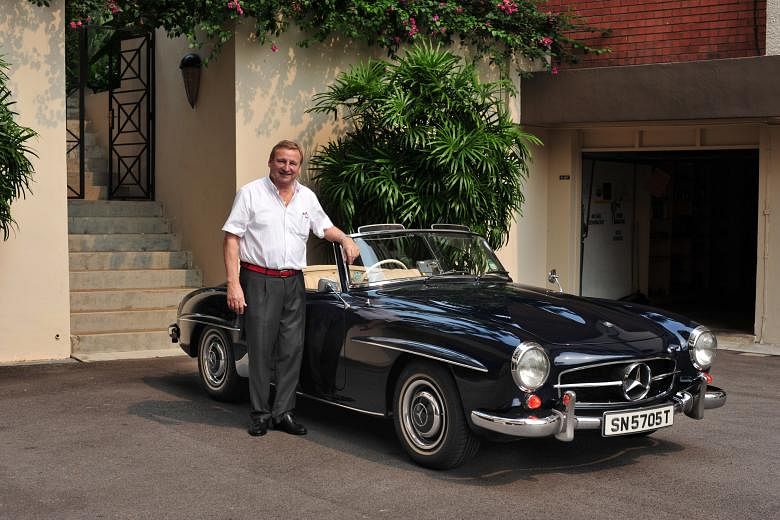 Mr Gunther Meyer has driven his 1958 Mercedes-Benz 190SL to Penang.