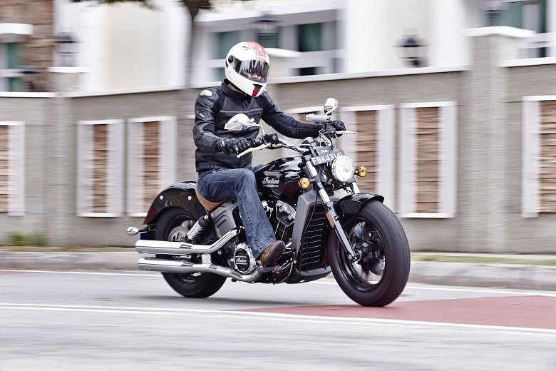 The Indian Scout is an agile machine with a low centre of gravity.