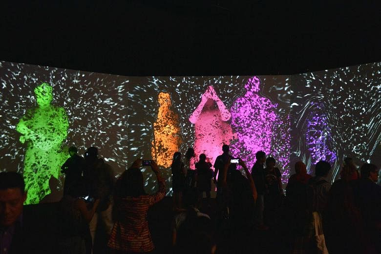 The Collider exhibition, which blends theatre, video and sound art to draw visitors, will run till Feb 14 at the ArtScience Museum.