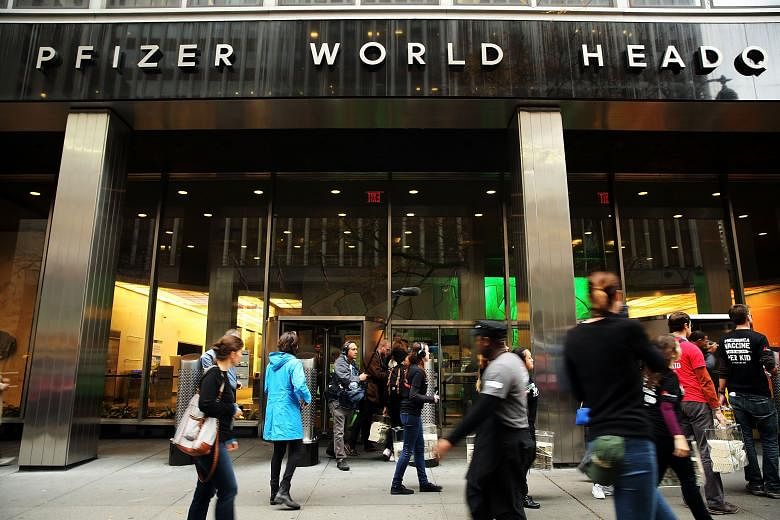 Pfizer's corporate headquarters in midtown Manhattan. The proposed US$150 billion ($212 billion) deal between the New York-based company and Allergan would see the former change its domicile to Ireland, where Botox-maker Allergan is registered.