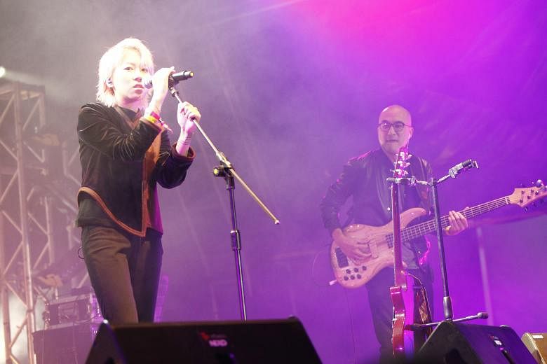Leah Dou performing in Hong Kong last Saturday.