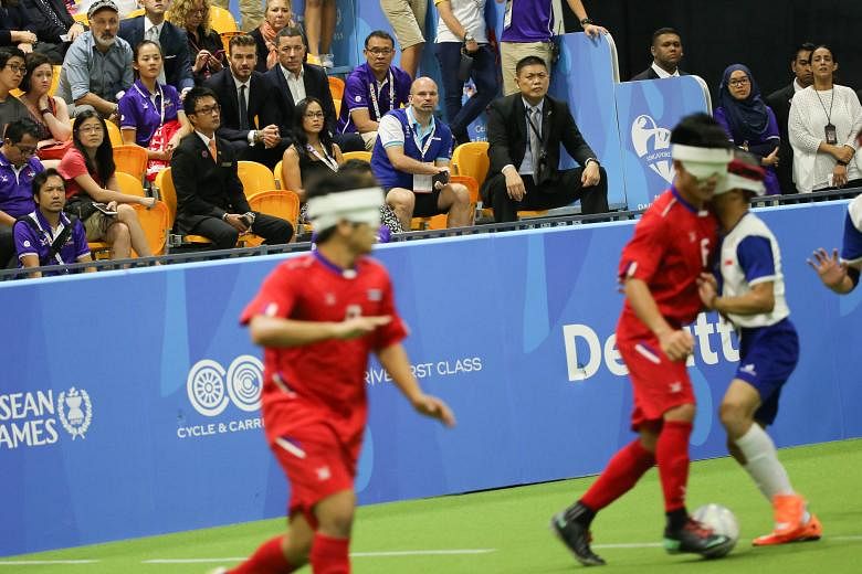 The legendary David Beckham, one of the most recognisable faces in the world, made a surprise appearance at the Asean Para Games football five-a-side match between Singapore and Thailand at Marina Bay Sands yesterday. It ended in a 5-0 victory for th