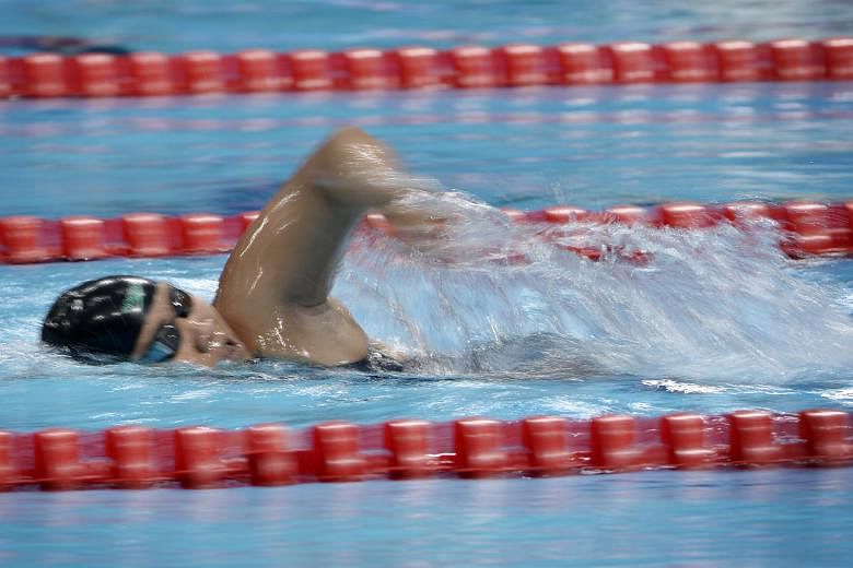 Theresa Goh on her way to winning the 200m freestyle S5 event yesterday. It was the Singaporean's fourth gold in four events at the Asean Para Games.