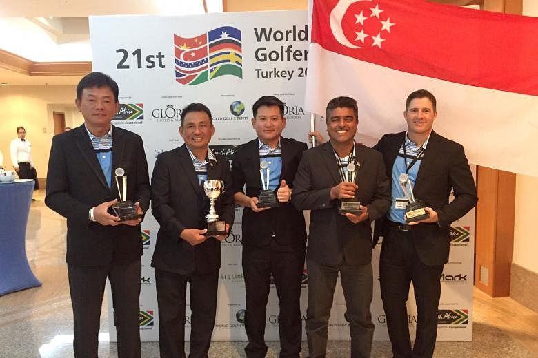 From left: Frankie Lim, Willy Teo, Patrick Goh, Sushminder Singh and Ron Totton are all smiles as Team Singapore repeat their runners-up finish in 2014.