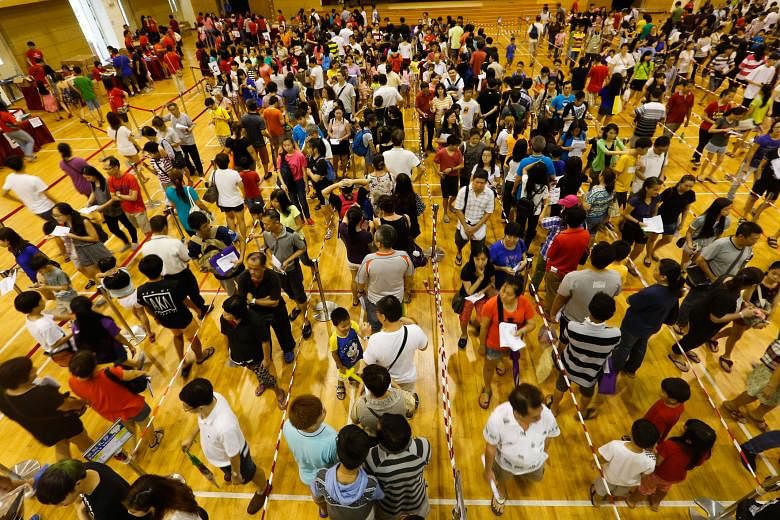 Some 6,000 low-income families with school-going children received help for the upcoming school year at the Chinese Development Assistance Council's annual "Ready for School" event yesterday at Nanyang Junior College. Acting Minister for Education (S