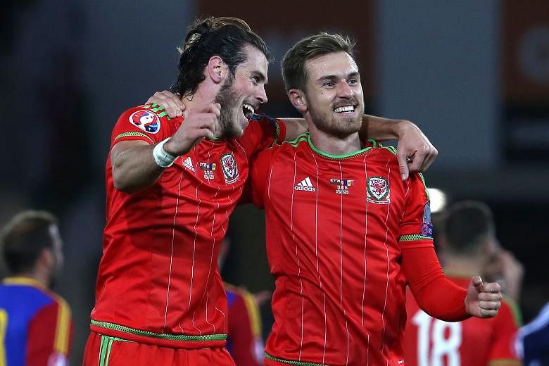 Real Madrid's Gareth Bale (left) and Arsenal's Aaron Ramsey will be familiar with England when they meet on June 16 in their Euro 2016 Group B match. Wales have 22 of their likely 23 playing in the Premier League, with the exception of Bale, who is a