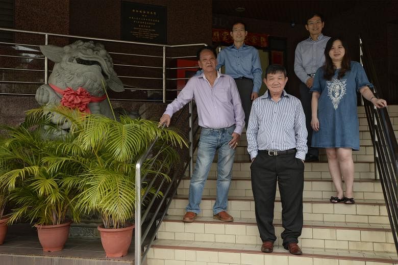 The association's protem committee members: (from left) Mr Kiang Kian Seng, Mr Gong Yongping, Mr Kiang Choon Tong, Mr William Gong and Ms Kiang Pei Yah.