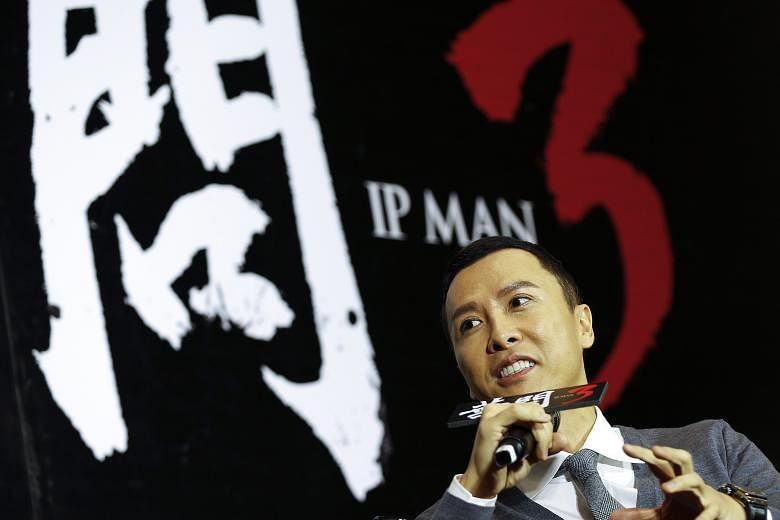 Actor Donnie Yen at the premiere of Ip Man 3 in Taipei last week.