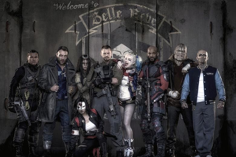 Suicide Squad (left) is made up of a group of supervillians.