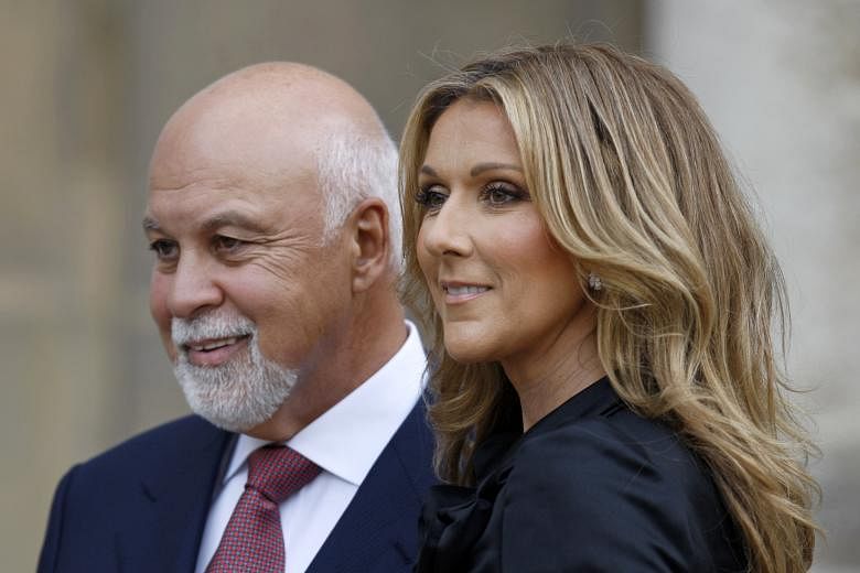 Celine Dion with husband Rene Angelil in a 2008 file photo.