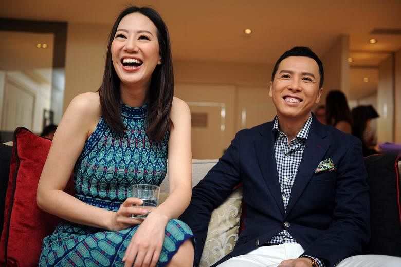 Donnie Yen, star of Ip Man, with his wife Cecilia Wang, a former beauty queen from Toronto.