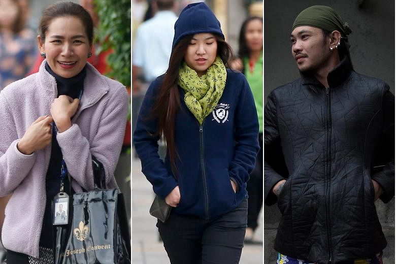 People in Bangkok all wrapped up as the Thai capital awoke to a chilly 17.5 deg C yesterday. Many parts of Asia are feeling the chill as a cold wave from China travels south.
