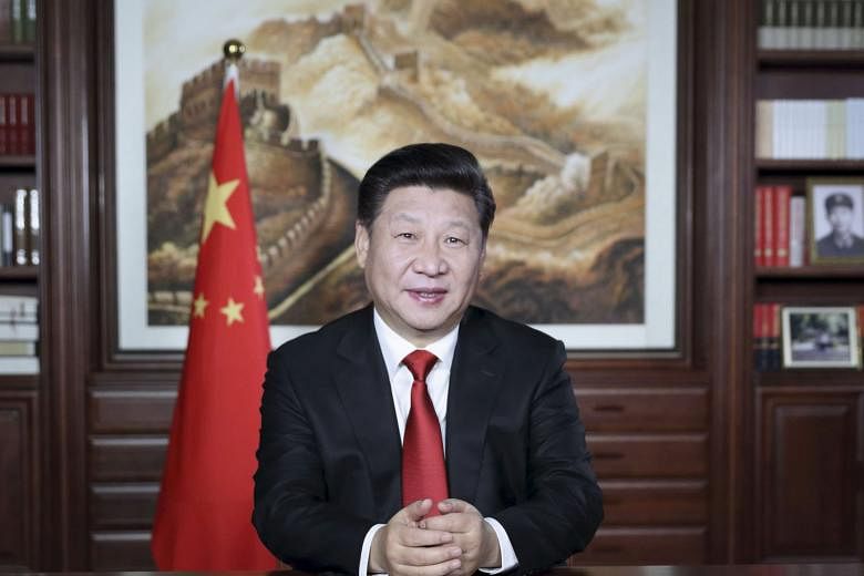 Chinese President Xi Jinping delivering a New Year speech last year. The new book contains 200 extracts from more than 40 internal speeches and essays by Mr Xi from 2012, when he rose to power, to late last year.