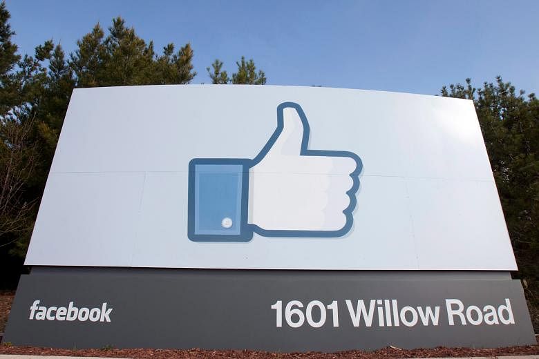 Facebook's headquarters in Menlo Park, California. Fourth-quarter sales for the company rose to US$5.84 billion (S$8.34 billion). About 80 per cent of that came from mobile devices.