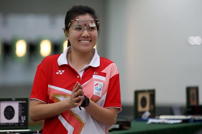Singapore's Jasmine Ser (left) earned her ticket to Rio after winning the 50m three-positions event at the Asian qualifier. Teo Shun Xie finished sixth in the 25m pistol event, but that was good enough to clinch one of the three places on offer.
