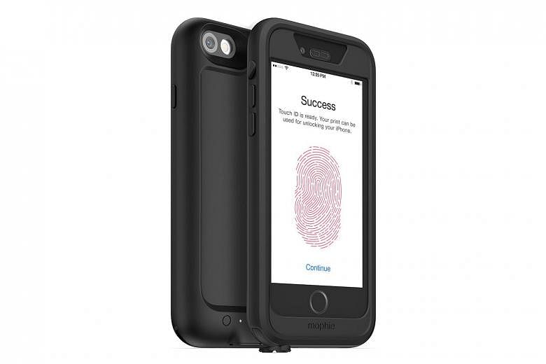 The Mophie juice pack H2Pro comes only in black here with a front frame and a back frame.