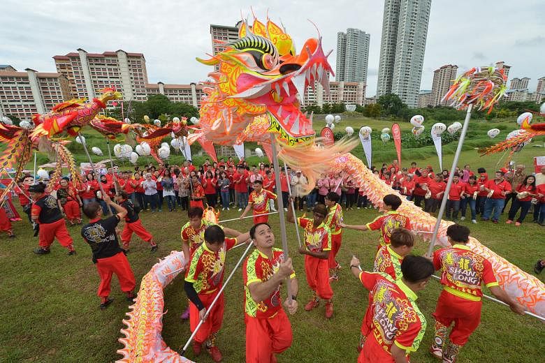 A multiracial dragon dance is among the performances at the Chingay Night Fiesta, which will be held at the Bishan-Ang Mo Kio Park on Feb 21 from 6.30pm to 10pm. Admission is free.