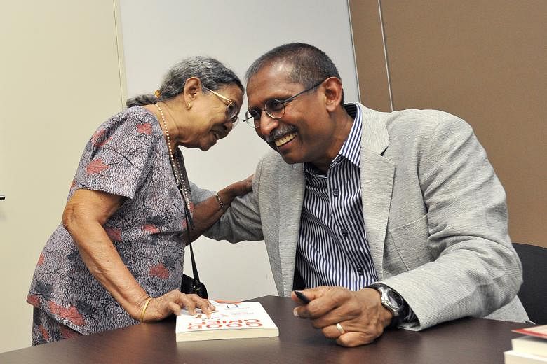 Former Straits Times deputy editor Alan John met an old neighbour from Kuala Lumpur on Wednesday after more than 25 years.