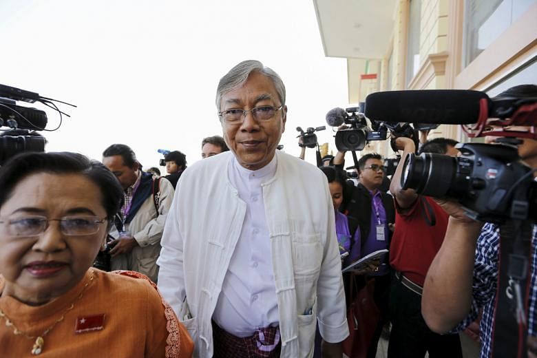 Mr Htin Kyaw, seen in a photo taken last month, is widely expected to be voted president. NLD leader Aung San Suu Kyi has made it clear that she will be the real power behind the president, who will essentially be her proxy.