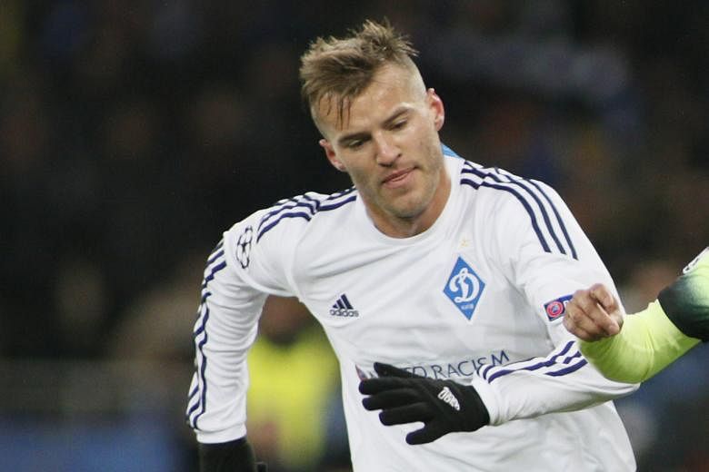 Dynamo Kiev's Andriy Yarmolenko has scored in all three of their matches this month and will seek to continue his form against Manchester City.