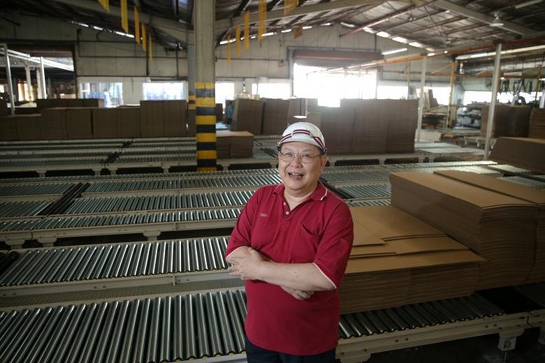 Mr Ho has worked at TCG Rengo, where he oversees the production of cardboard packaging, for more than 30 years. He hopes to continue doing so for "as long as my body says yes".