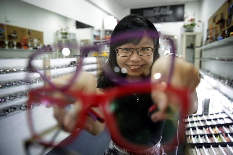 For small optical shops, like Hazel Eyecare in Bishan owned by optometrist Hazel Luo, the competition has been tough. Ms Luo says the rapid expansion of Owndays has eaten into the shop's pool of customers.