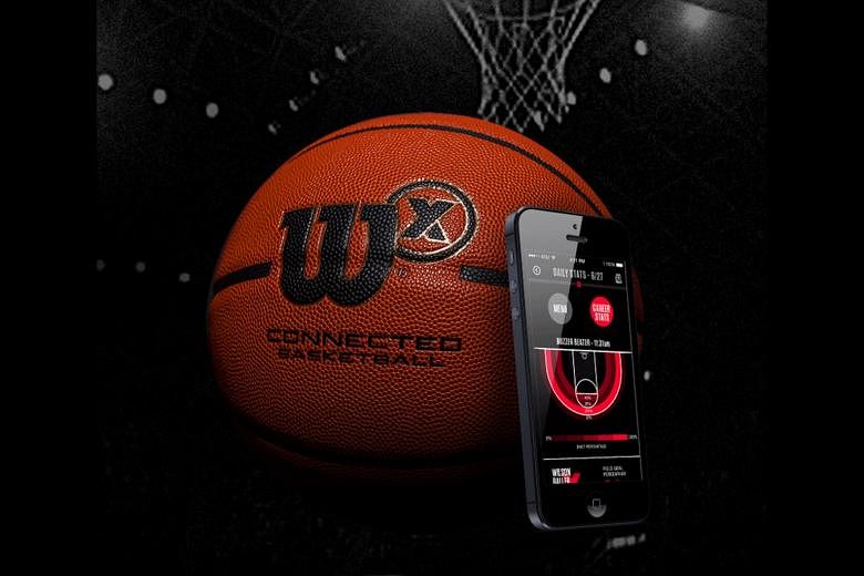 Hit the hoop with the Wilson X Connected basketball, and hit the ground too or the shot won't be counted.
