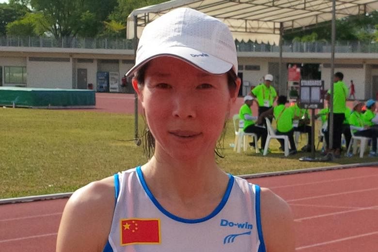 Gao Hongmiao won four golds at the Asian Masters Athletic Championships.