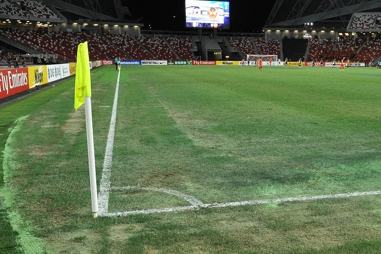 Sections of the National Stadium pitch appeared to be sandy.