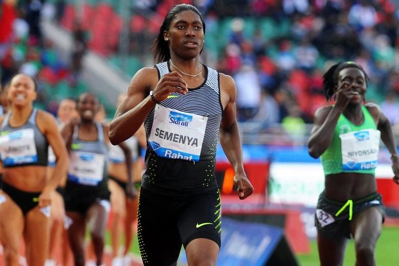Caster Semenya's 1min 56.64sec in the women's 800m at the Diamond League meet in Rabat, Morocco on Sunday is the world's best time this year.