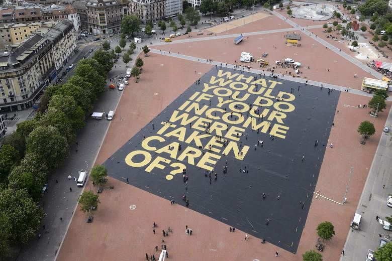 A campaign group backing the basic income plan set a Guinness world record for the world's largest poster this month.