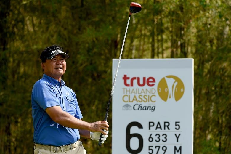 Mardan Mamat in his practice round for the Thailand Classic, where he missed the cut by four shots. He did not make the weekend cut in half his events this year - hence his struggles in Olympic qualification.