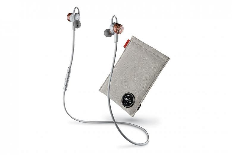 The Plantronics BackBeat GO 3 wireless earphone set comes with an option for a carrying case that doubles as a portable charger.