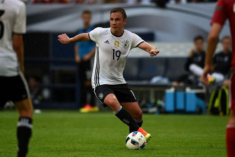 A lack of striking options means Mario Gotze, Germany's World Cup-winning hero two years ago, is set to start up front against Ukraine despite a patchy season owing to poor form and fitness.