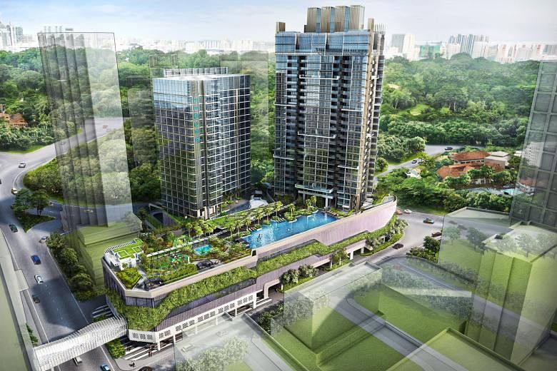 An artist's impression of Cairnhill Nine and Ascott Orchard Singapore in CapitaLand's integrated development in the Orchard area, which will be completed by the end of this year. Cairnhill Nine is one of the developments favoured by foreigners.